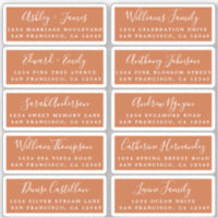 Postcard Calligraphy Wedding Guest Address Labels