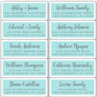 Postcard Calligraphy Wedding Guest Address Labels