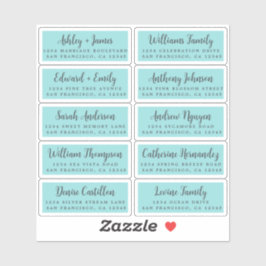 Postcard Calligraphy Wedding Guest Address Labels