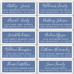 Postcard Calligraphy Wedding Guest Address Labels