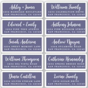 Postcard Calligraphy Wedding Guest Address Labels