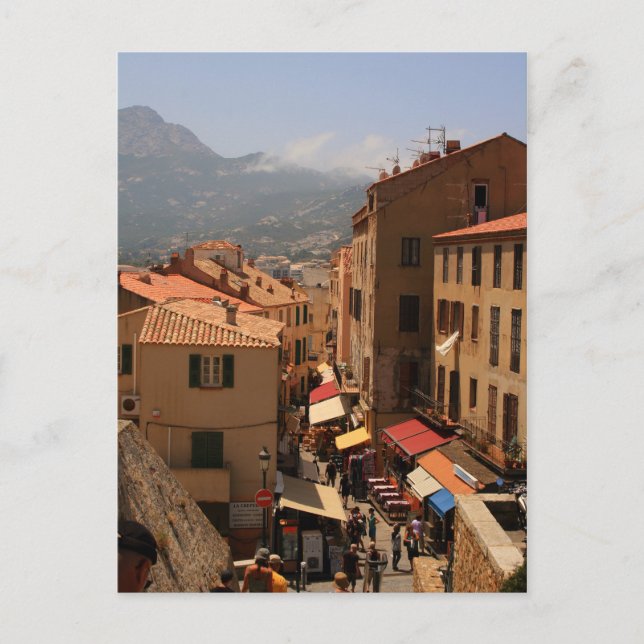 Postcard Calvi Town, Korsika Island, Frankreich Postkarte (Vorderseite)