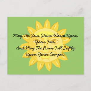 Postcard Camping Freunde Empfang RV Park Campers Postkarte