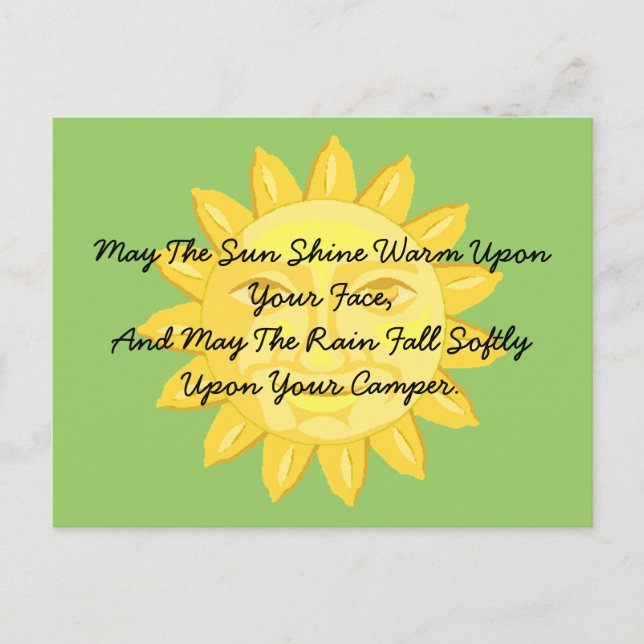 Postcard Camping Freunde Empfang RV Park Campers Postkarte (Vorderseite)
