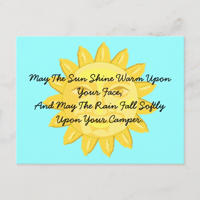 Postcard Camping Freunde Empfang RV Park Campers Postkarte (Vorderseite)