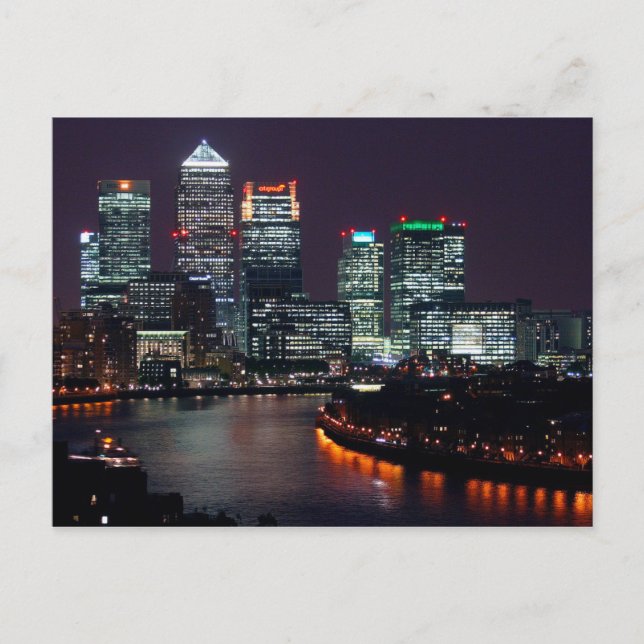 Postcard Canary Wharf, London UK Postkarte (Vorderseite)