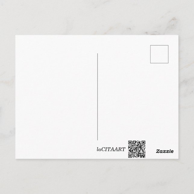 Postcard - Cat with Coffee Postkarte (Rückseite)