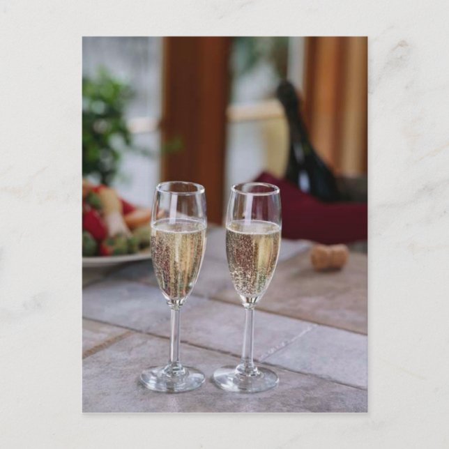 POSTCARD CHAMPAGNE FÜR ZWEI POSTKARTE (Vorderseite)