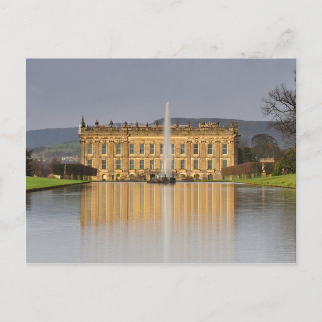Postcard Chatsworth House Reflections U.K. Postkarte (Vorderseite)