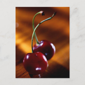 POSTCARD CHERRY PAIR POSTKARTE
