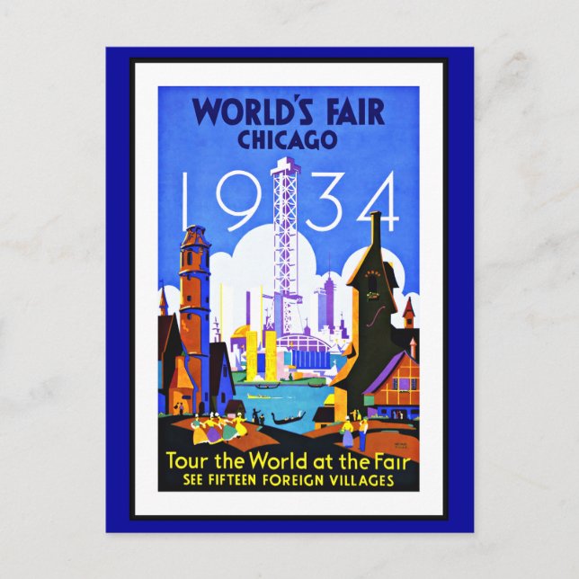 Postcard Chicago Greetings Vintag Postkarte (Vorderseite)