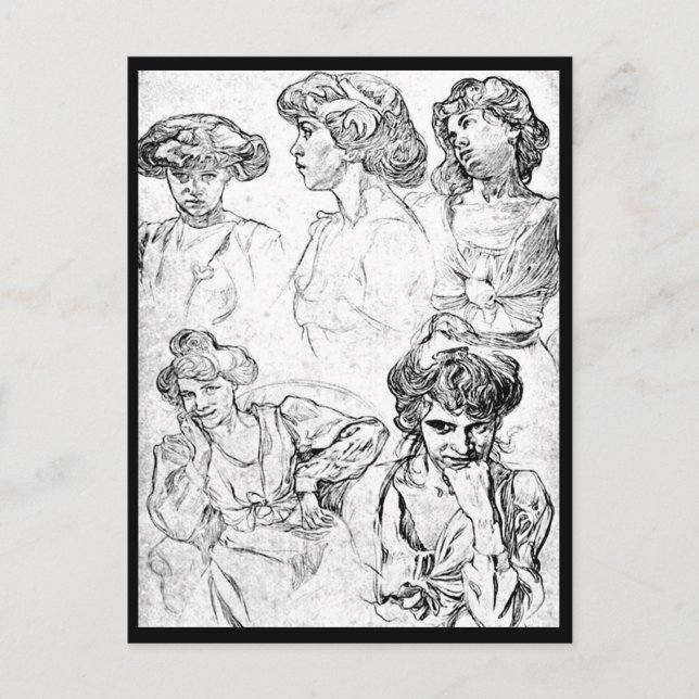 Postcard-Classic/Vintag-Alphonse Mucha 50 Postkarte (Vorderseite)