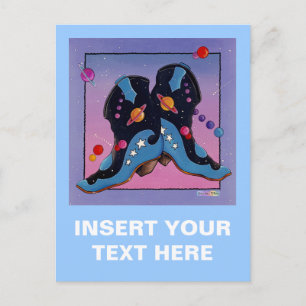 Postcard - Cowboy Boots in der Nacht Postkarte