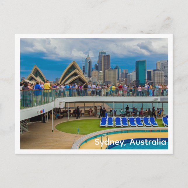 Postcard Cruise Ship in Sydney, Australien Postkarte (Vorderseite)