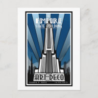 Postcard - Das Empire State Gebäude Art Deco