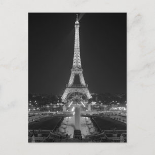 Postcard Der Eiffelturm in Schwarz-Weiß-Paris Postkarte
