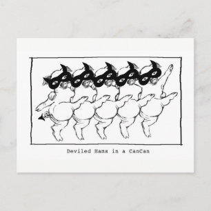 Postcard - Deviled Ham in a Can Can Postkarte