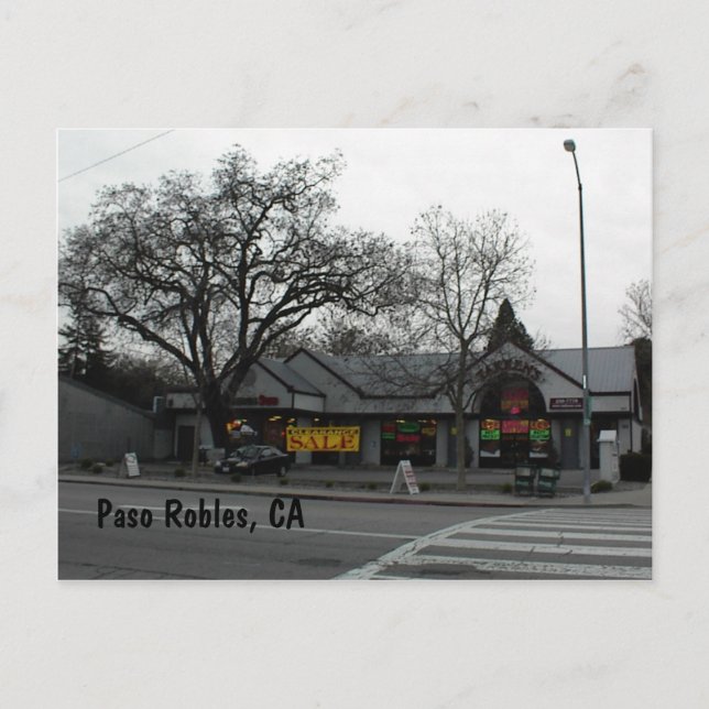 Postcard, Downtown Paso Robles, CA Postkarte (Vorderseite)