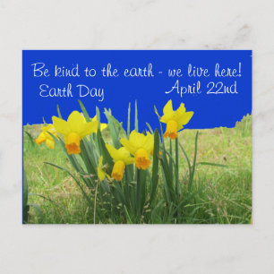 Postcard - Earth Day Daffodis Postkarte