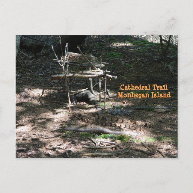 Postcard Fairy House Garden auf der Insel Monhegan Postkarte (Vorderseite)