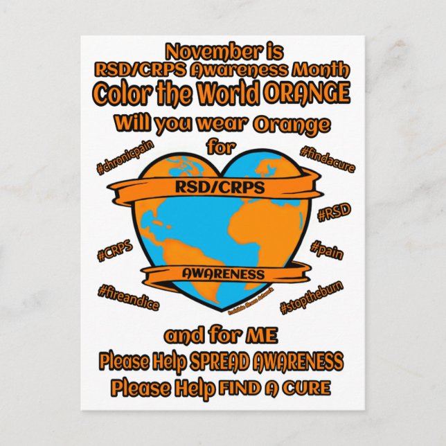 POSTCARD...Farbe der Welt Orange...RSD/CRPS Postkarte (Vorderseite)