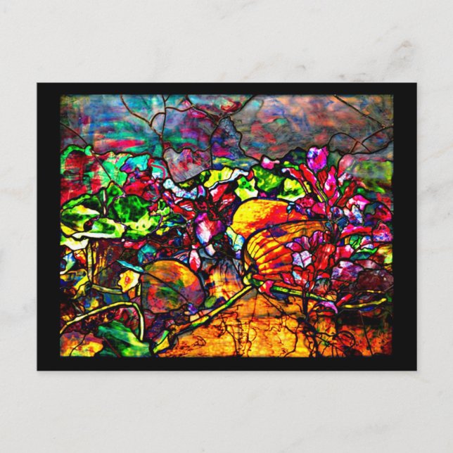 Postcard-festgehaltenes Glass-Louis Tiffany 6 Postkarte (Vorderseite)