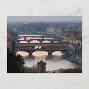 Postcard Florence Bridges, Italien Postkarte