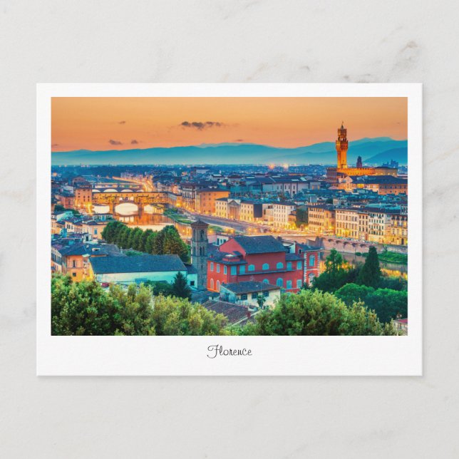 Postcard Florence Sonnenuntergang, Italien Postkarte (Vorderseite)