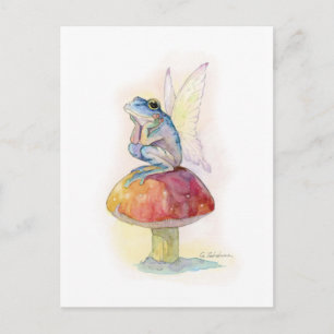 Postcard Frog Fairy Postkarte