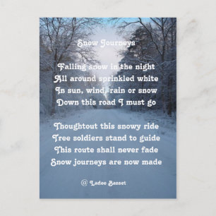 Postcard Gedicht Snow Journey by Ladee Basset Postkarte