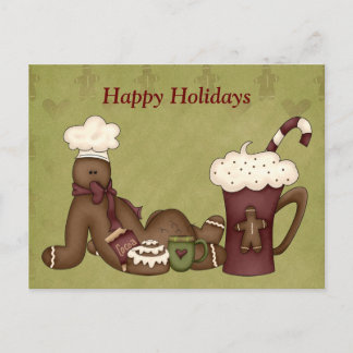 Postcard Gingerbread Heiße Schokolade Weihnachten