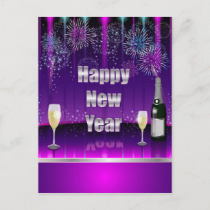 Postcard glücklich Neues Jahr Feiertagspostkarte