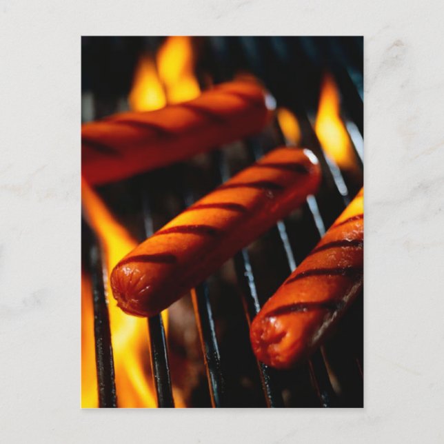 POSTCARD GRILLED HOTDOGS POSTKARTE (Vorderseite)