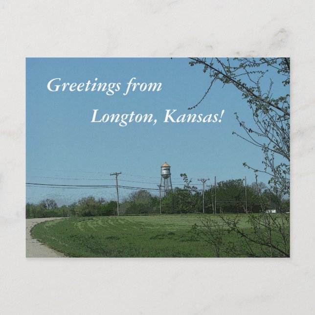 Postcard: Grüße aus Longton, Kansas! Postkarte (Vorderseite)