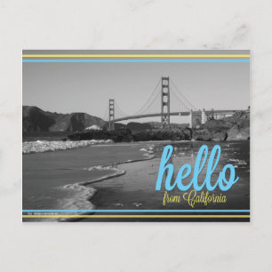 Postcard - Hallo aus Kalifornien (Karte hinten) Postkarte