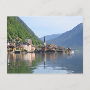 Postcard - Hallstatt town and lake, Österreich Postkarte