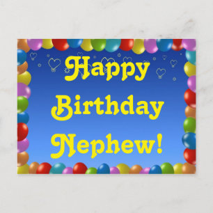 Postcard Happy Birthday Nephew Postkarte