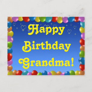 Postcard Happy Birthday Oma Postkarte