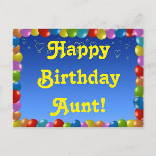 Postcard Happy Birthday Tante Postkarte