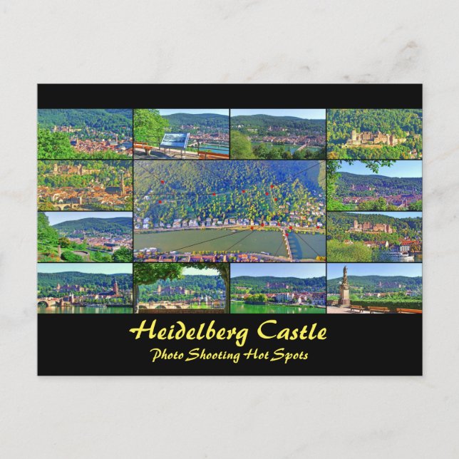 PostCard Heidelberg Burg Foto Shooting HotSpots Postkarte (Vorderseite)
