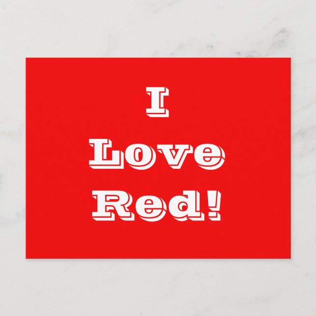 Postcard I Liebe Rot Postkarte (Vorderseite)