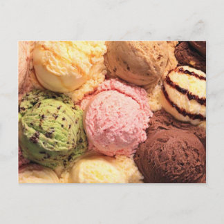 POSTCARD ICE CREAM SCOOPS POSTKARTE