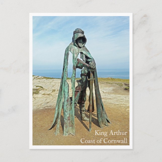 Postcard - King Arthur Beach UK Cornwall Postkarte (Vorderseite)