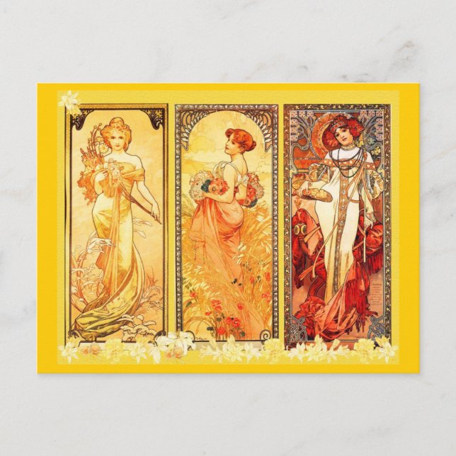 Postcard-Klassik Art-Mucha 8 Postkarte (Vorderseite)