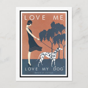 Postcard - Liebe Me, Liebe Mein Hund Bernard Clair Postkarte