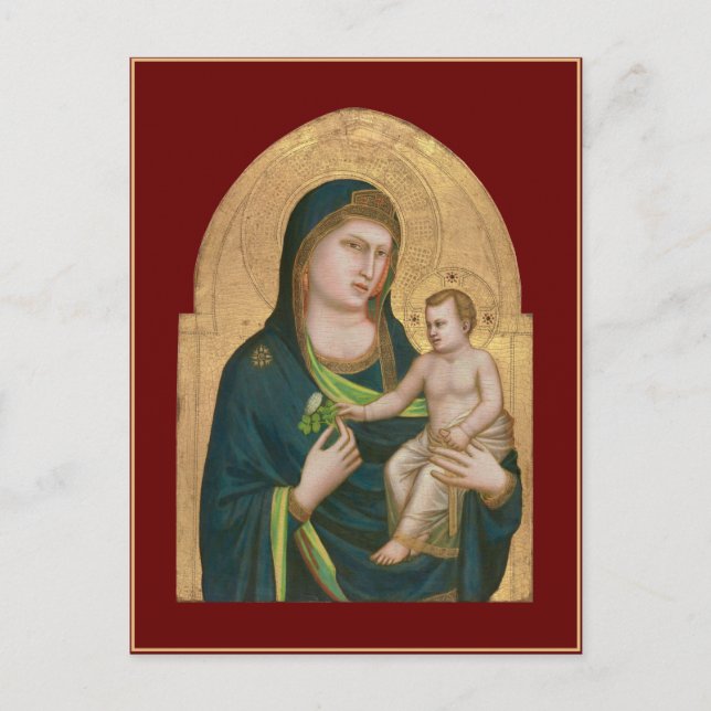 POSTCARD : MADONNA & KIND : GIOTTO : 1337 POSTKARTE (Vorderseite)