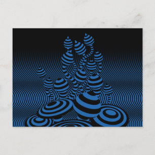 Postcard Magic Mushrooms optischer geometrischer E Ankündigungspostkarte