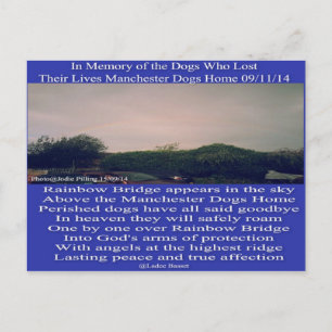 Postcard Manchester Rainbow Gedicht Postkarte