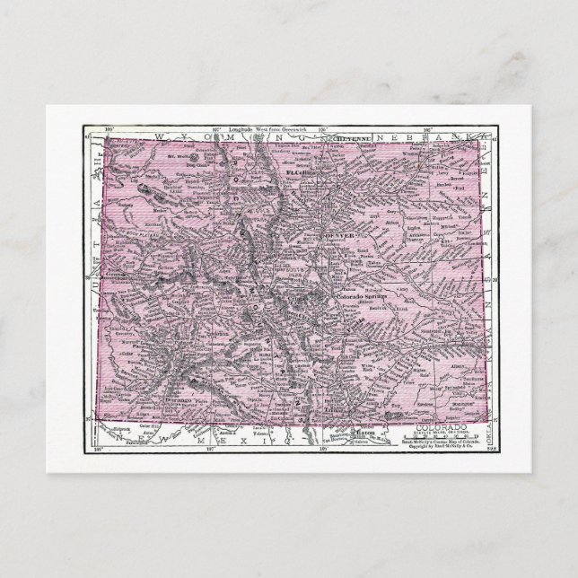 Postcard: Map of Colorado, 1921 Postkarte (Vorderseite)