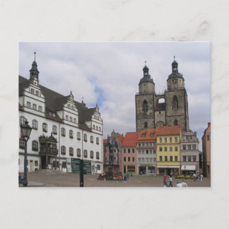 Postcard Marketplace in Wittenberg, Deutschland Postkarte